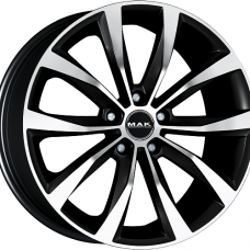 Диск R17 5x114,3 7,5J ET48 D76 MAK Wolf Black Mirror