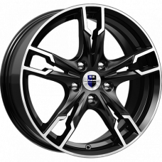 Диск R17 5x108 7J ET50 63,35 K&K Солар (КС875) алмаз черный SK